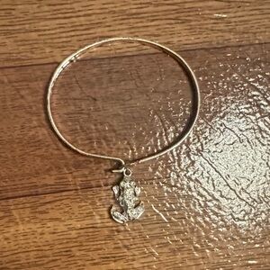 Gold Anchor Charm Bracelet